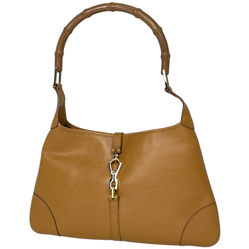 Gucci GUCCI Shoulder Bag Bamboo Leather Brown 0014060 Women's